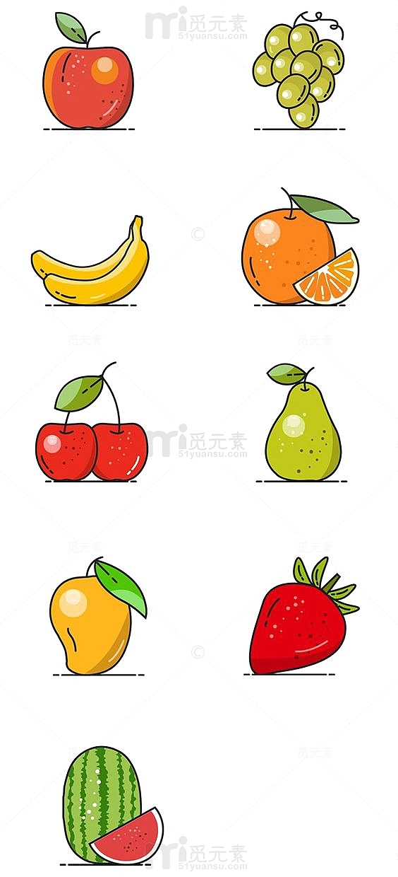 卡通水果