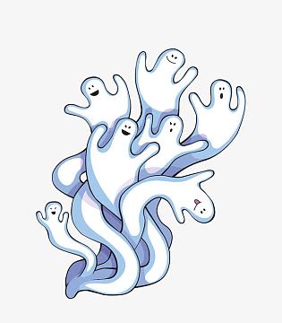 png万圣节可爱幽灵元素png可爱的死神图标png可爱卡通幽灵表情包png