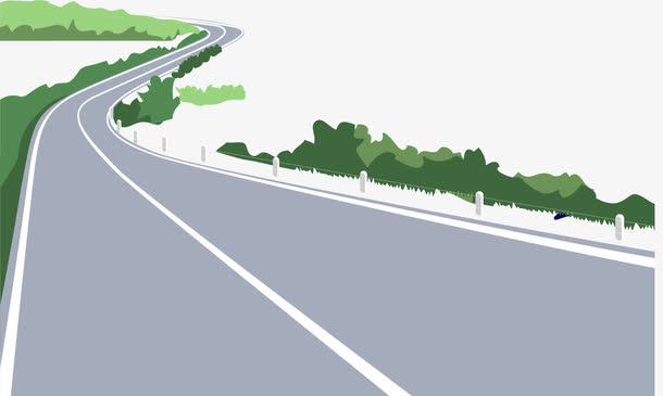 矢量手绘高速公路