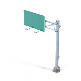 空白的高速公路标志