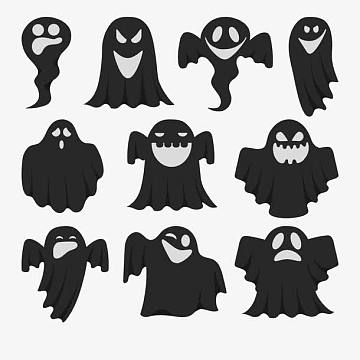 幽灵元素png可爱的死神图标png可爱卡通幽灵表情包png卡通可爱万圣节