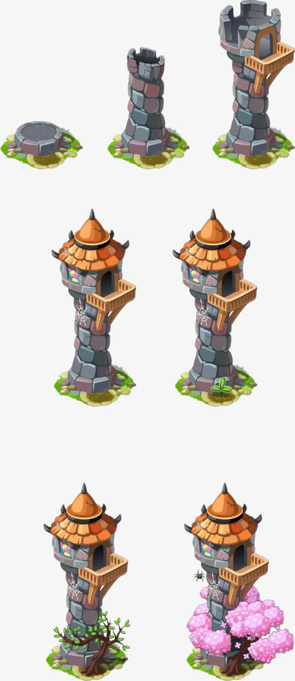 游戏世界建筑素材免费下载_觅元素