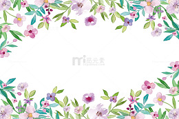 水彩浪漫花边