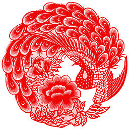 中国风孔雀图