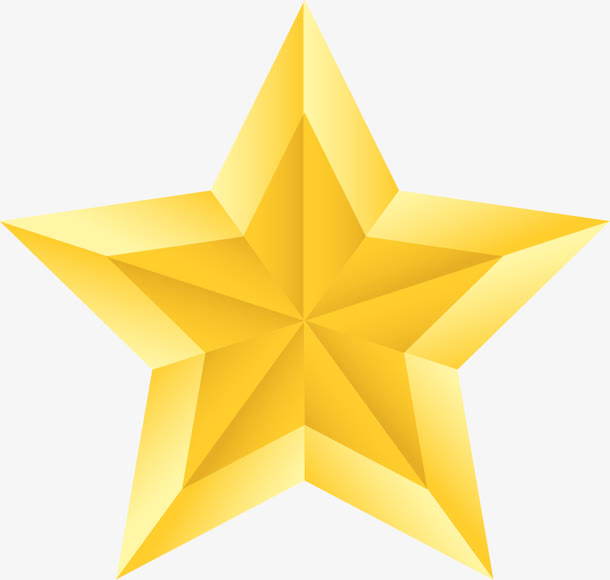 精美几何立体星星