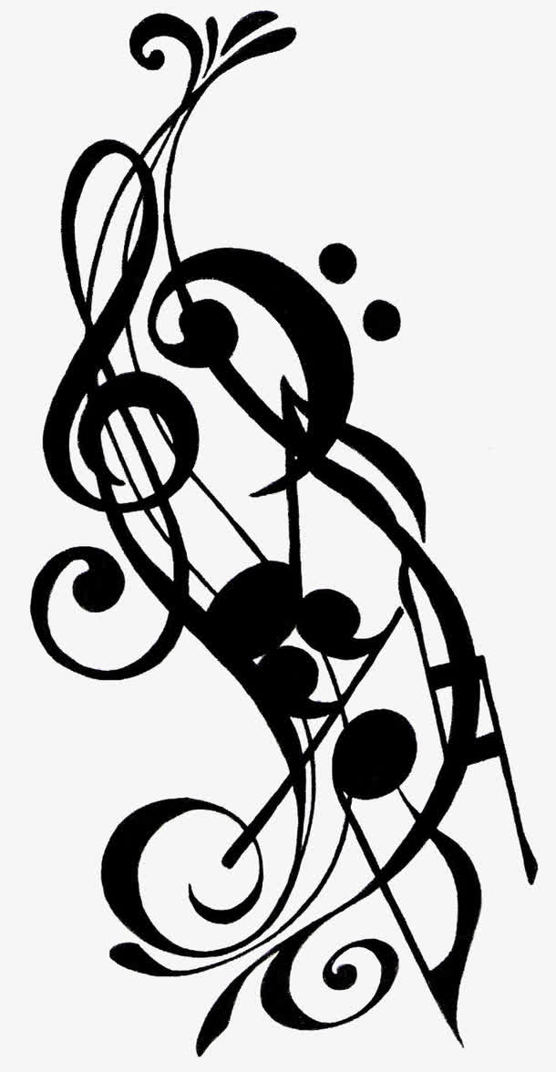 黑色音符组成的条纹贴图