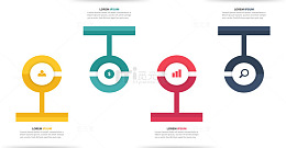 彩色流程进度图表