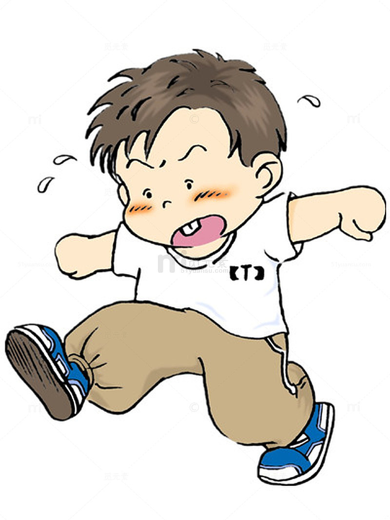 着急的小男孩