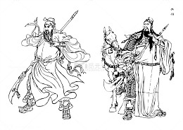 桃园三结义关羽带刀