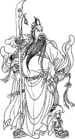 中国风关羽
