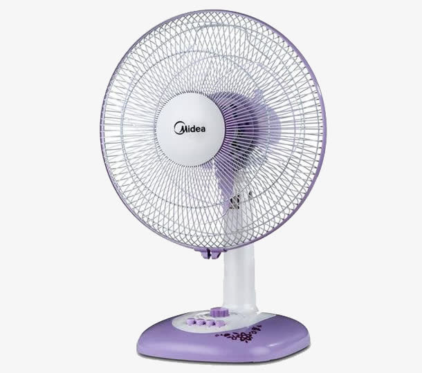 紫色美的电风扇