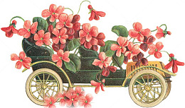 花卡通花饰图片素材 花车