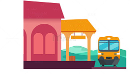 红色房子火车站