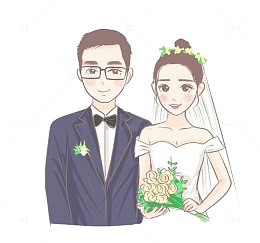 卡通夫妻