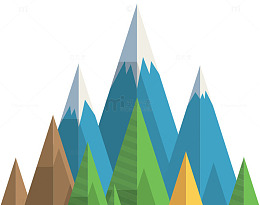 手绘山峰