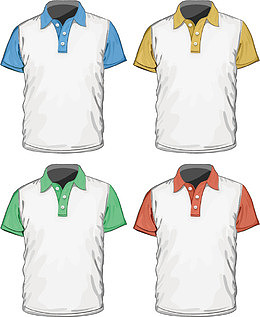 夏装工作服矢量素材