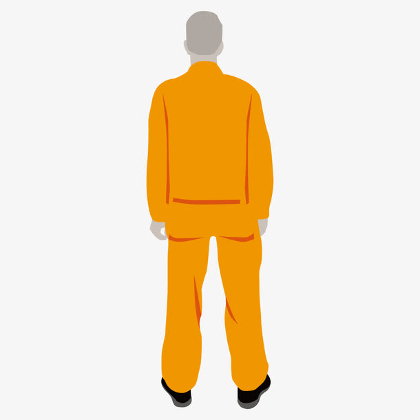 矢量质感黄色工作服背面素材免费下载_觅元素