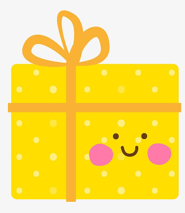 黄色矢量礼物盒子