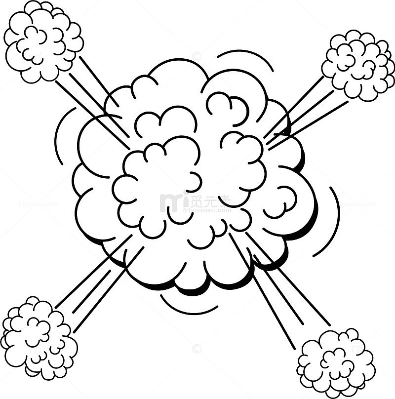 黑色爆炸灰尘