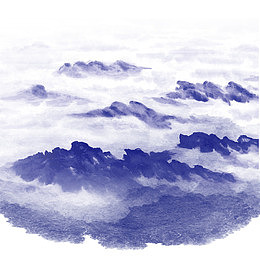 朦胧山脉素材