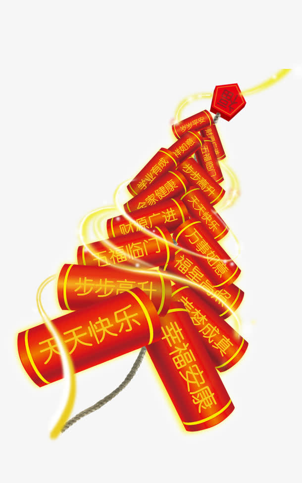 大吉大利红色鞭炮