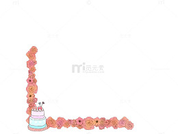 卡通生日蛋糕边框