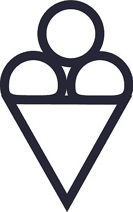 手绘简笔冰淇淋矢量