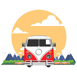 旅游团图案小火车