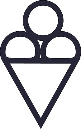 手绘简笔冰淇淋矢量