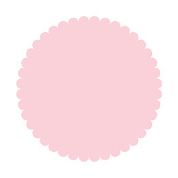 粉色简约花朵形状边框