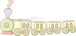 手绘火车