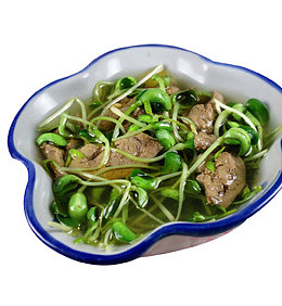 家常菜豆芽鸡肝汤