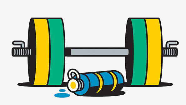 卡通杠铃器材