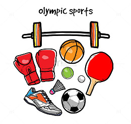 奥运体育运动的手绘对象