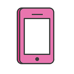 iPhone移动电话粉红屏幕智