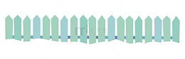 浅绿色清新卡通篱笆