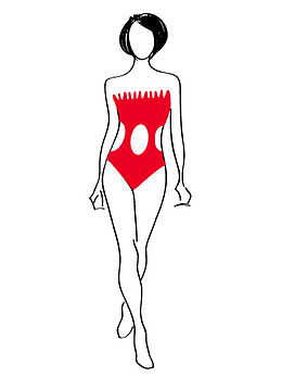 红色泳衣妹子