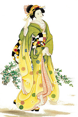 穿和服的日本美女