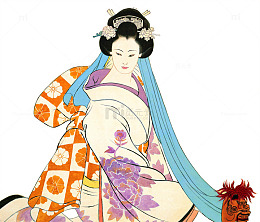 日本和服女