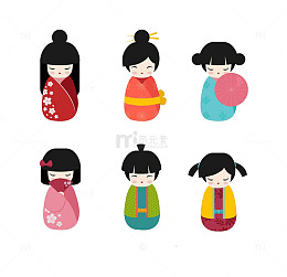 各种和服小女孩卡通