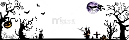 万圣节南瓜女巫鬼树