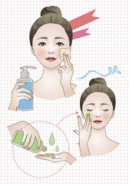 清洁脸部