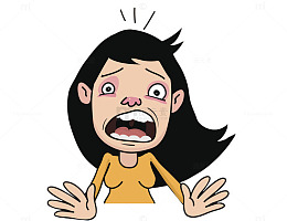 惊恐的女生