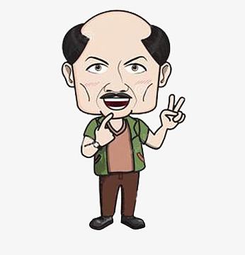 哈欠的光头老人png人图标png微笑的光头男头像图片图标png秃头的大胡