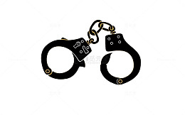 手铐抓捕贪污犯人