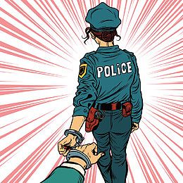 警察叔叔矢量图