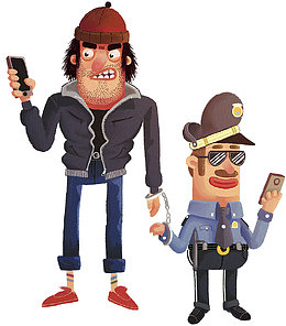 警察抓小偷