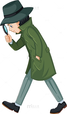 拿着放大镜的侦探