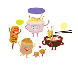美食拟人图案