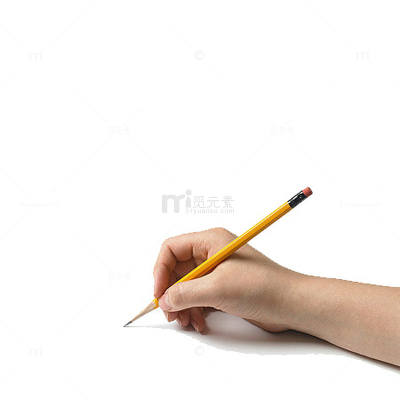 手握铅笔绘画